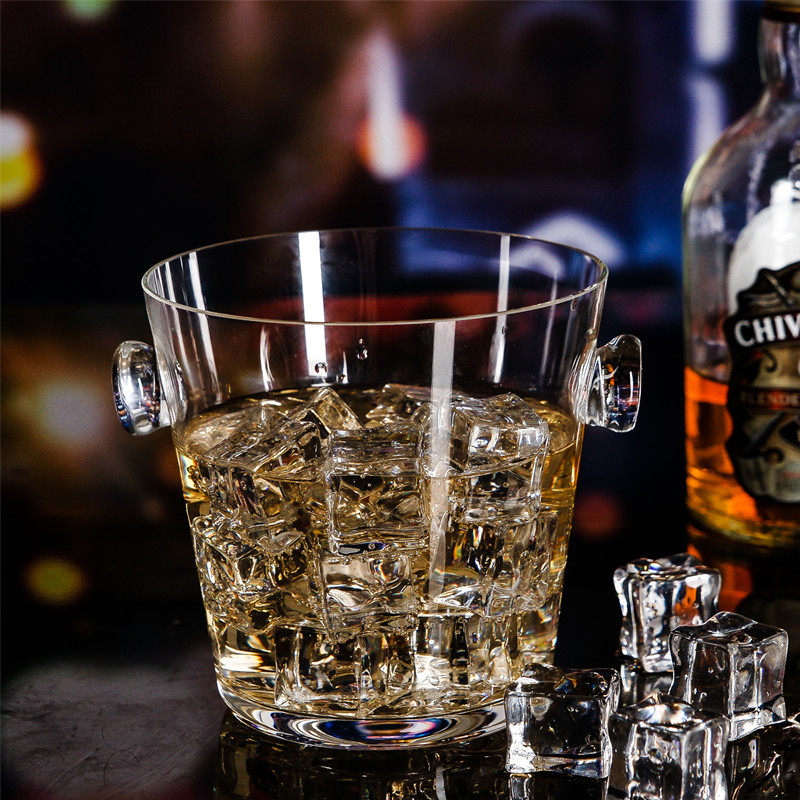 捷克进口rona洛娜冰桶水晶玻璃威士忌洋酒 酒吧冰桶 放冰块