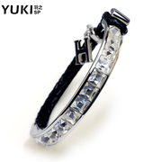 YUKI Korean Austria Crystal leather bracelet Korea women jewelry original designs hand giving your lover a gift