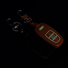 奥迪钥匙包A4L A6L Q3 Q5 Q7 A3 A5 A8夜光钥匙包汽车真皮钥匙套