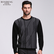 波司登男装2015秋季新款男士套头毛衣 青年圆领休闲时尚针织毛衫
