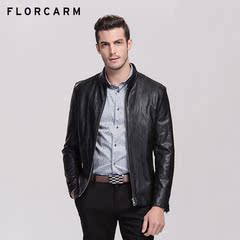 Florcarm/佛罗卡蒙男士立领薄棉款外套包邮皮衣夹克