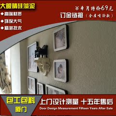 福建省厦门市大眼睛硅藻泥背景墙图案 电视背景墙涂料 环保无味