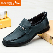 Red Dragonfly genuine leather men's shoes fall/winter new fashion Korean daily casual wear men's shoes shoes