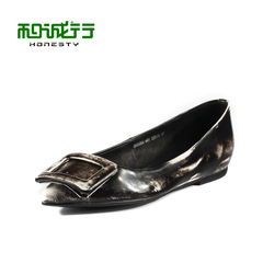 He Chenghang and 2015 spring tide ladies brush off leather shoes fashion Korean leather shoes 0950004