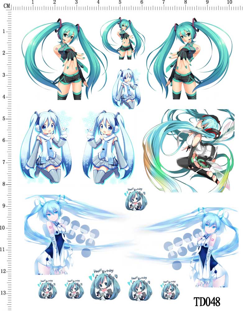 天地模型 雪初音美少女 模型鼠标笔记本手机MOD DIY水贴纸