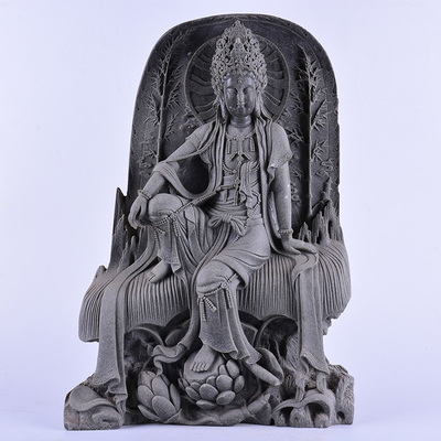 大足石雕 紫竹观音 刘能风作品