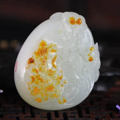 省级玉雕大师董学中作品 和田玉籽料金玉满堂挂件58.59g