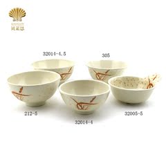 中式批发密胺餐具秋草仿瓷碗 饭碗汤碗勺子筷子糖水碗小碗塑料碗