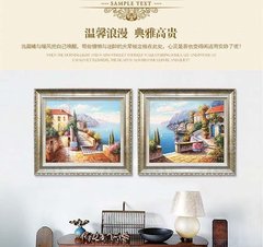 田园风景油画地中海客厅餐厅卧室玄关壁画抽象装饰画手工春暖花开