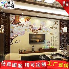 兰雍电视背景墙 电视背景墙瓷砖 仿古砖 文化砖瓷砖壁画 家和富贵