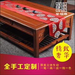 定做高档中式桌旗简约古典茶几布桌布床旗原创餐桌布台布时尚布艺