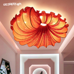 比月中式卧室吸顶灯浪漫温馨婚房圆形海螺艺术创意多色吸顶灯1105
