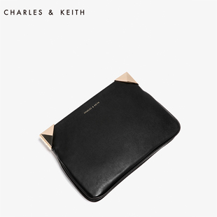 chanel黑色帆布包 CHARLES KEITH 手拿包 CK2-70840020 歐美黑色鏈條單肩包小方包 chanel黑色包