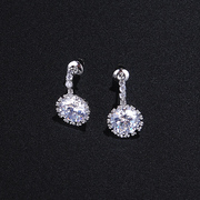 Crown earring earring earring inlaid zircon Austria Crystal Korea jewelry gold-plated hypoallergenic earrings