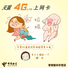 浙江电信4G上网卡无线上网卡流量卡电话卡手机卡0月租资费上网卡