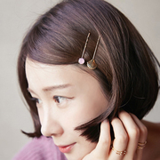 Know Connie hair Korea jewelry shell Crystal clip hair bangs clip hairpin hair accessories Lady twin set