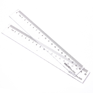 办公用品 得力6220直尺 20cm尺子 透明直尺 文具仪尺 刻度尺