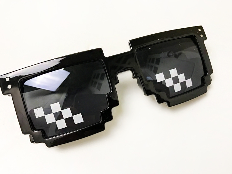 【杂年文化】网红嘻哈hiphop马赛克像素装b眼镜thug life装逼墨镜