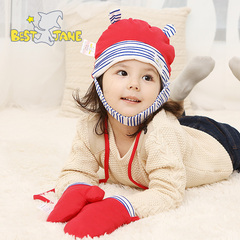 优简婴儿帽子秋冬季小孩儿童帽子1-2岁男女童帽子新生儿宝宝胎帽