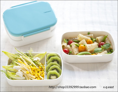 日本Takenaka Bento Box Double 双层便当盒餐盒 1.3L 多色