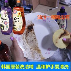 韩国原装正品芜琼花坚炭五谷安心洗洁精瓶装清洁果蔬餐具温和护手