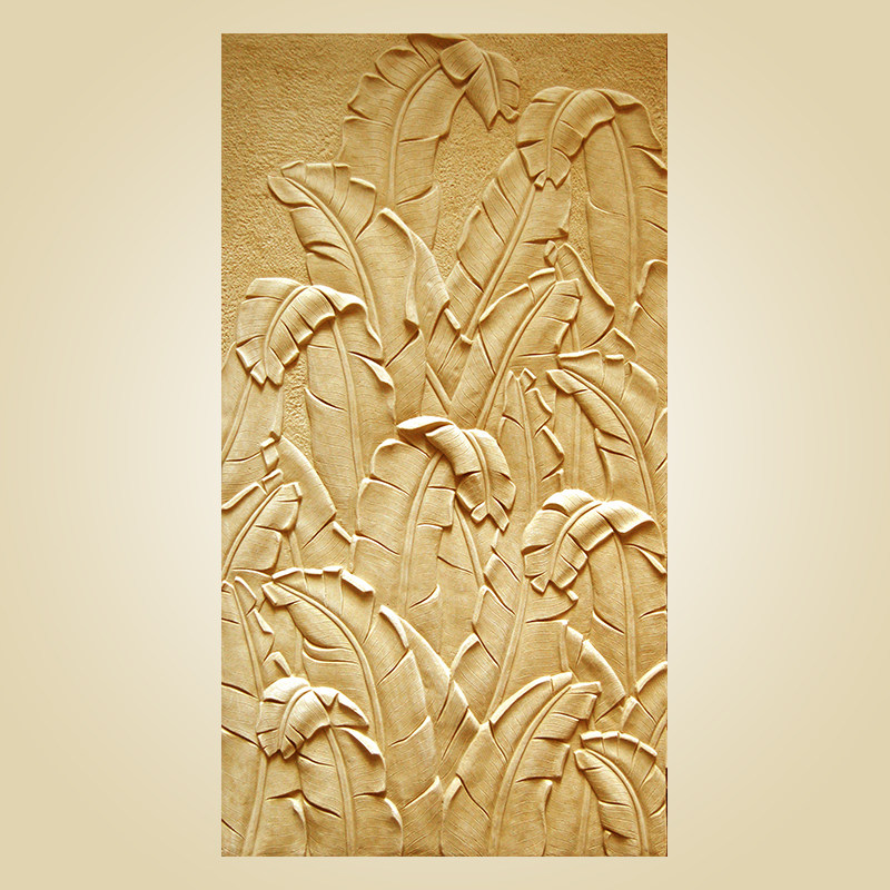 人造新芭蕉叶壁饰芭蕉沙岩砂岩定制立体浮雕壁挂砂岩雕刻