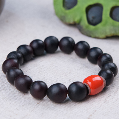 兴福禅寺 铜莲子菩提佛珠串 16颗 包浆油润 色泽老熟 含配饰