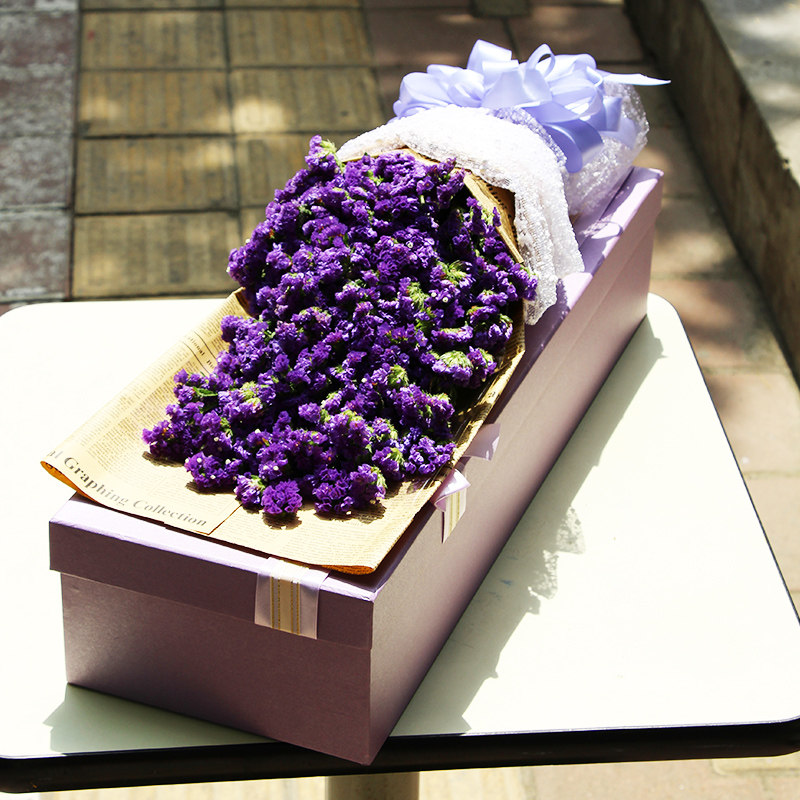 鲜花速递同城勿忘我礼盒生日送南京郑州上海广州苏州深圳全国送