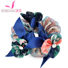 Zhijiang hair accessories hair rope Korean Korea tiara crystal flower tie hair accessories ponytail bands