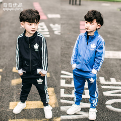 2016童装春秋新款W079儿童舒适两件套韩版运动套装