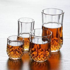 透明玻璃水杯欧式创意洋酒杯酒吧KTV啤酒杯威士忌酒杯玻璃茶杯