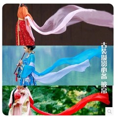 古典披帛雪纺纱面纱/古代蒙面侠客/古装美女面纱/节日古装配饰