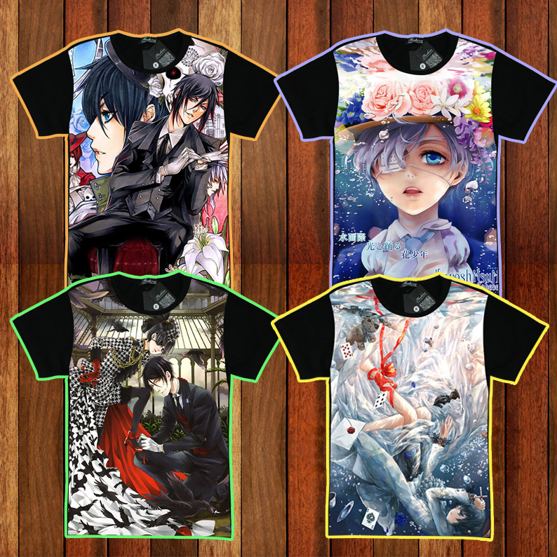 黑执事BlackButler 塞巴斯蒂安 夏尔 伊丽莎白 周边 短袖t恤半袖在类目 男装, T恤中 - 来自Buy2taobao.com提供专业的淘宝代购服务
