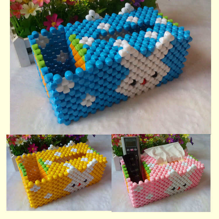 diy编织手工串珠纸巾盒自制抽纸盒制作餐巾纸盒材料家居客庭摆件