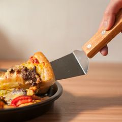 烘焙工具 不锈钢披萨铲 芝士刀木柄蛋糕铲子糕刀三角铲披萨铲刀
