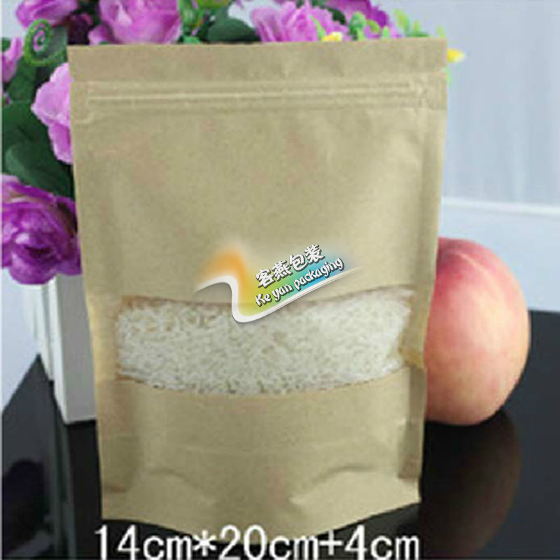 14*20+4可视窗口自立袋牛皮纸自封袋 食品袋 干果袋 牛皮纸开窗袋|msdalam kategori peralatan pejabat/Supplies/Perkhidmatan yang berkaitan, Packaging Equipment/Tanda-tanda dan bekalan, hadiah beg/beg plastik - dari Buy2taobao.com untuk memberikan perkhidmatan ejen Taobao profesional membeli