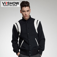 Viishow 2015 jacket men's baseball uniform young Korean jacket men slim fit jacket collar men overcoat