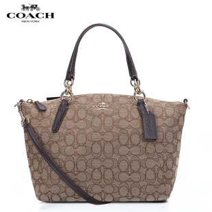 coach女包冬季新款 COACH 蔻馳新款時尚帆佈中號餃子包 單肩斜跨手提包女包 58283 coach女包