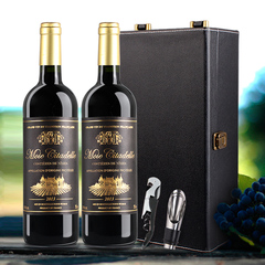 法国原瓶进口AOC级 美悦城堡干红葡萄酒双支礼盒装