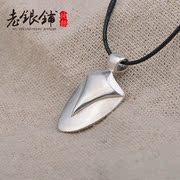 Old original handmade silver necklace 925 Silver necklace silver Pu women Korea fashion necklace silver leather strap