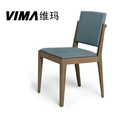 布艺餐椅维玛现代简约北欧休闲椅餐椅软包 实木餐椅布艺定做CM055