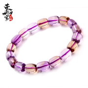 Tokai family Ametrine bracelet faceted beads purple Topaz bead string Crystal jewelry for men and women