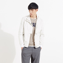 美特斯邦威2015秋装新款男双拉链化纤外套吊牌价399