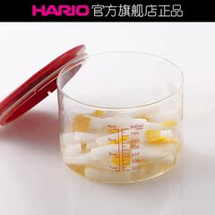 HARIO原装进口耐热玻璃保鲜盒刻度杯料理碗微波炉饭盒SAP-800BRD