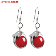 Stones generation Tian Jiao Onyx earrings-Stud female wedding fashion jewelry