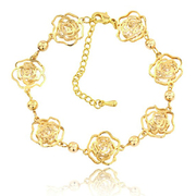 Mu-Mu-jewelry rose flower Japanese and Korean wild female Korean accessories sweet artificial crystals simple bracelets jewelry