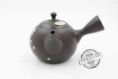 日本常滑烧丸福手工急须黑窑变樱茶壶 05-07