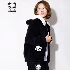 HIPANDA 你好熊猫 设计潮牌 女款 熊爪 双面绒卫衣 厚实保暖 多色