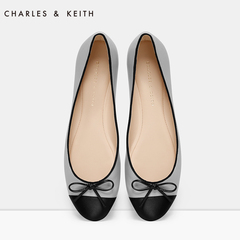 CHARLES&KEITH单鞋 CK1-70300339 女鞋蝴蝶结圆头平底鞋