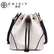 Female Bao Qiu Qi Xian leather bag 2015 new tide for small bag Crossbody mini barrel bag simple color